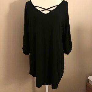 Women's Black Crisscross Top